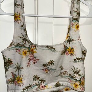 Floral Tropical Print Women's Top